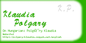 klaudia polgary business card